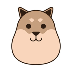 Vector image of a dog icon on white background