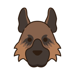 Vector image of a dog icon on white background