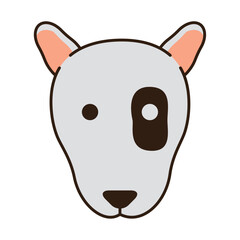 Vector image of a dog icon on white background