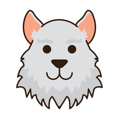 Vector image of a dog icon on white background