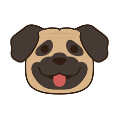 Vector image of a dog icon on white background