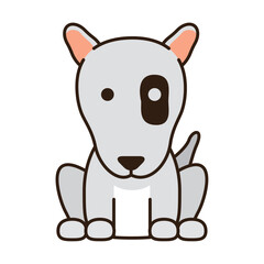 Vector image of a dog icon on white background