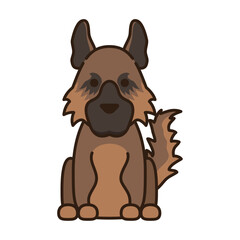 Vector image of a dog icon on white background