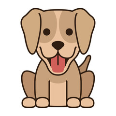 Vector image of a dog icon on white background