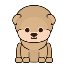 Vector image of a dog icon on white background