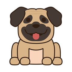 Vector image of a dog icon on white background