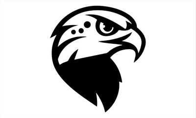 eagle head vector, Black and White Eagle Head
