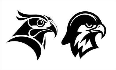 eagle head vector, Black and White Eagle Head