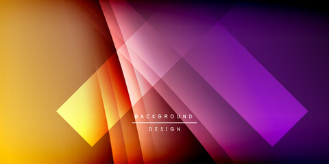 Expressive poster with shadow lines. Features technology, minimalist, and business themes, bright vibrant color schemes