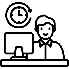 Full Time Job Icon