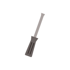 Flat Vector Illustration of a Flathead Screwdriver Tool for Construction, Repair, or DIY Projects