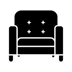 Sofa icon vector illustration. sofa sign and symbol. furniture icon vector illustration, pictogram isolated on white background. color editable