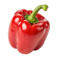 Vibrant Red Bell Pepper, Kitchen Counter, Food Photography, Bright Environment, Close-Up, Fresh Produce Concept