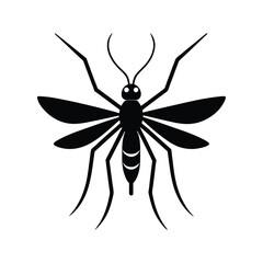 Obraz premium Mosquito insects icon of silhouette vector illustration on white background