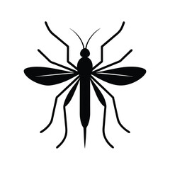 Mosquito insects icon of silhouette vector illustration on white background