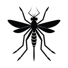 Mosquito insects icon of silhouette vector illustration on white background