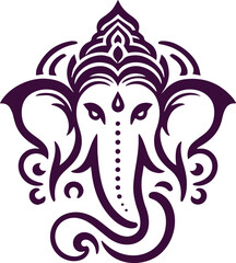 Sankashti Chaturthi Vector Line Art Design