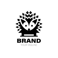 Hedgehog Logo. Hedgehog Logo Design. Hedgehog Logo Brand. Hedgehog Logo Vector Design Isolated on White Background