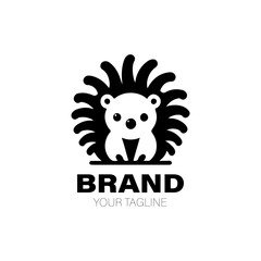 Hedgehog Logo. Hedgehog Logo Design. Hedgehog Logo Brand. Hedgehog Logo Vector Design Isolated on White Background