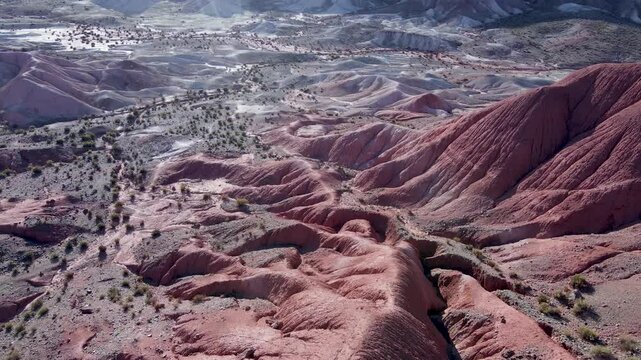 Traveling Close to Ground over Moon Valley, Cusi Cusi, Jujuy, Argentina