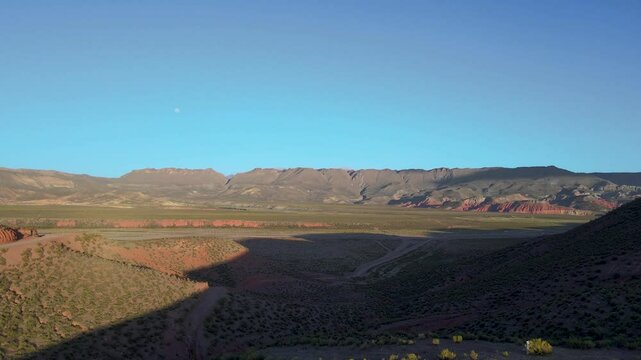 Panoramic View of Cusi Cusi and Full Moon, Jujuy, Argentina