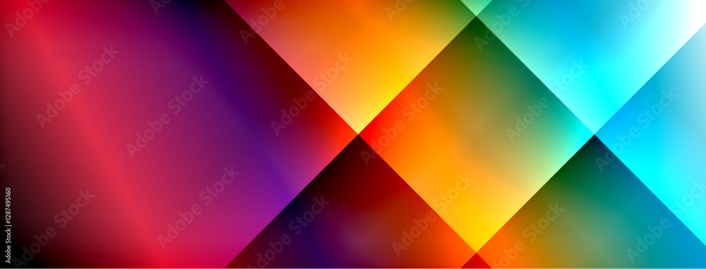 Poster Colorful gradient with lines made of shadow and light. Creative background