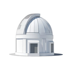 White Dome Observatory Building with Sleek Modern Design