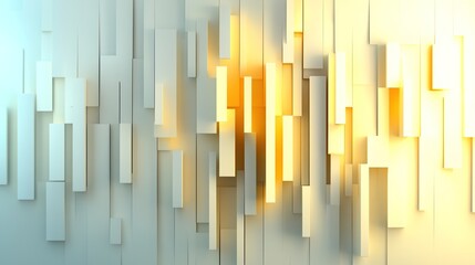 Abstract Wall Art with Vertical Lines and Golden Light Effects