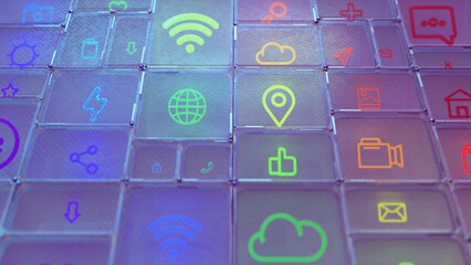 Icons of Technology A Futuristic Digital World