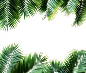 Fototapeta premium Palm Leaves Frame Background