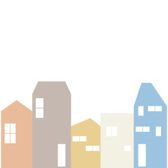 귀여운 건물, 귀여운 집 일러스트, 간단한 집 일러스트