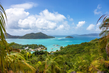 Round Island in Sainte Anne Bay, Praslin, Republic of Seychelles, Africa.