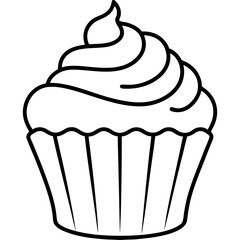 vector illustration of a cupcake