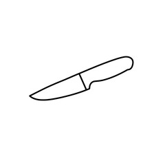 Simple Knife Silhouette: A clean, minimalist line drawing of a sharp knife, perfect for illustrating cutting and kitchen concepts.