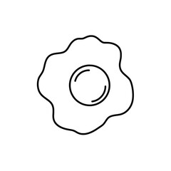 Simple Egg Illustration: A minimalist line drawing of a fried egg.