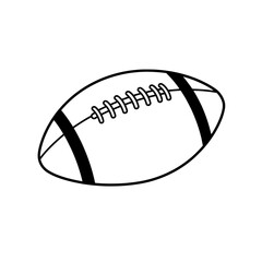 Football Outline: Simple, elegant graphic of an American football, embodying the spirit of the sport. perfect for design and sports enthusiasts.