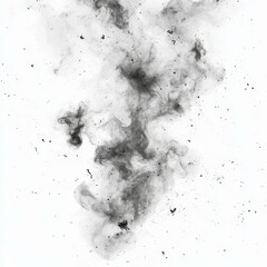 Abstract Smoke and Particles on White Background