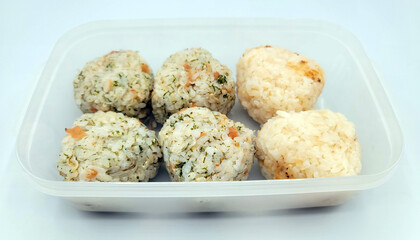 おむすびのお弁当・Rice ball lunch box・기저귀의 도시락
