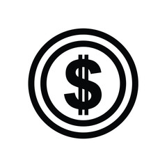 dollar icon on metal button