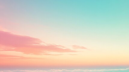 Fototapeta premium A serene sky with soft pastel hues of pink and blue, creating a tranquil atmosphere.