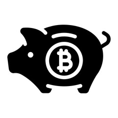 Fototapeta premium piggy bank Solid icon