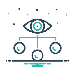 Fototapeta premium Mix icon for overseeing