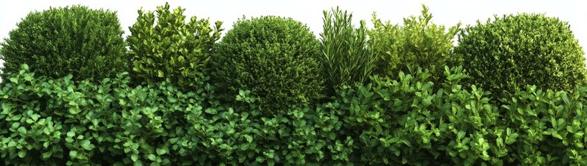 Obraz premium Green Bush Collection of Various Plants