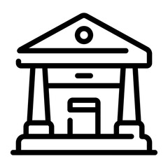 bank Line Icon