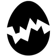 Silhouette of a split egg