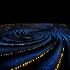 Fototapeta premium Mesmerizing spiral pattern illuminated by multicolored lights creating a captivating visual display