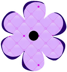 pink flower on white background