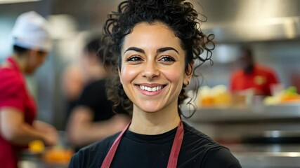 Deaf Chef Teaching Cooking Class; Focus on Expression and Inclusion in Culinary Arts with Diverse Participants in Professional Kitchen Setting - Powered by Adobe