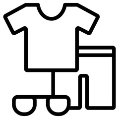 옷과 선글라스 아이콘