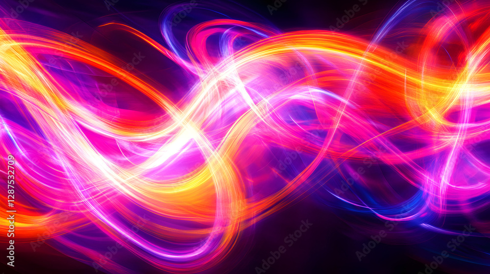Poster abstract background featuring colorful lines in various patterns and shades creating a vibrant visua